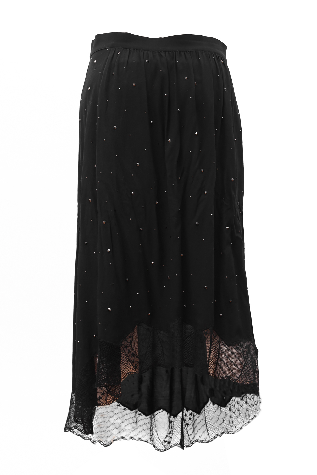 Zadig & Voltaire Joslyn Crystal Embellished Black Skirt - Preowned