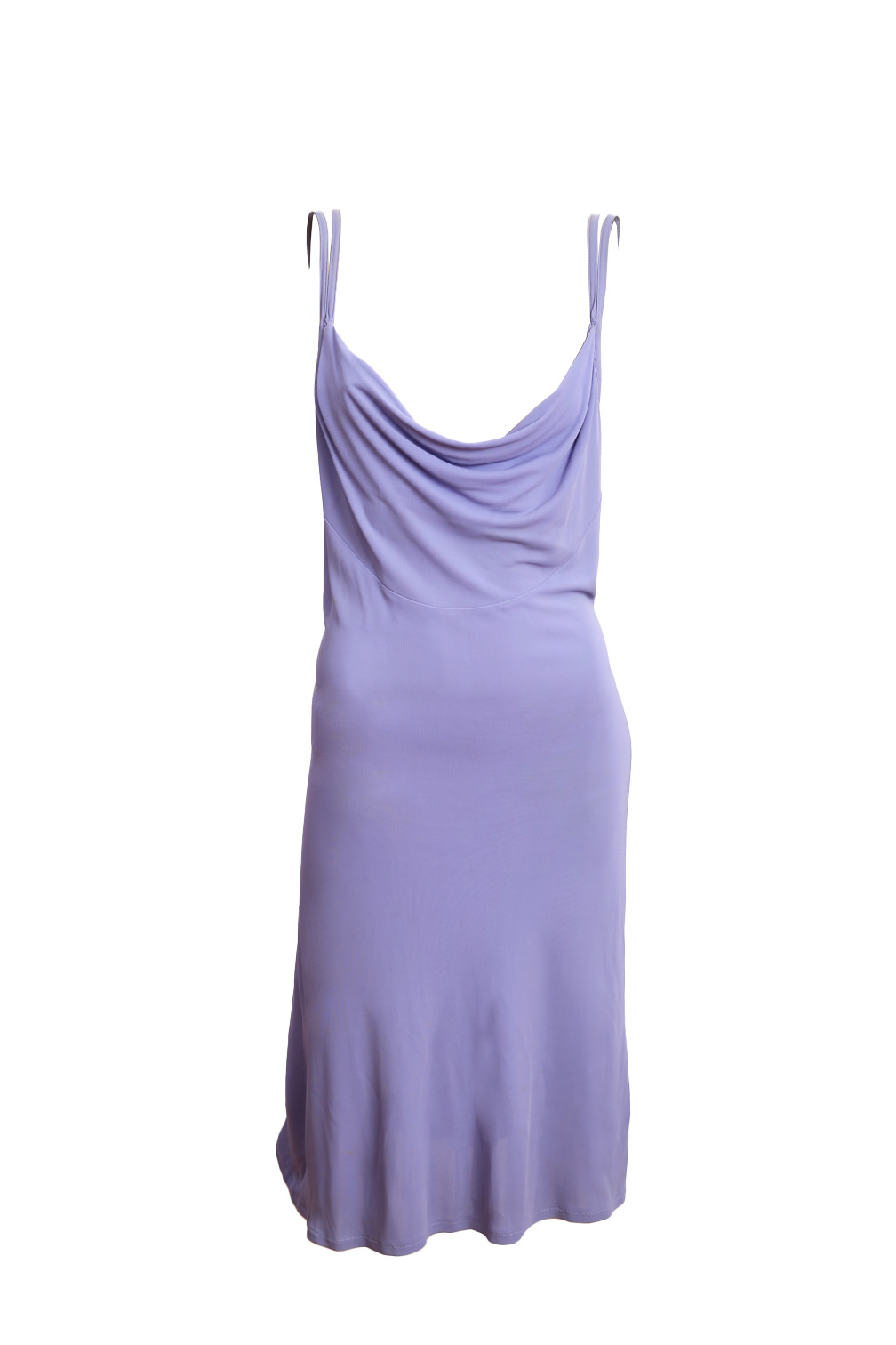 Miss Valentino Lilac Cowl Neck Midi Dress - Preowned