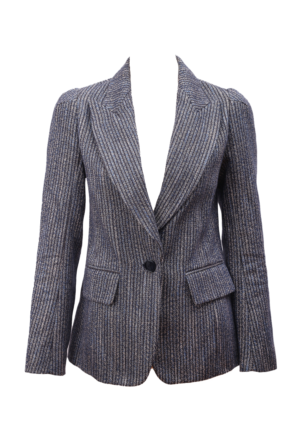 Isabel Marant Kioali Blue Linen Blend Blazer - Preowned